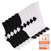 Footstar Ladies and Men's Cotton Socks (10 Pairs) with Contrasting