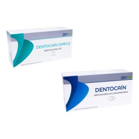 Anestesico Pack Dentocain Plastico Mepivacaina 50 Pz C/u