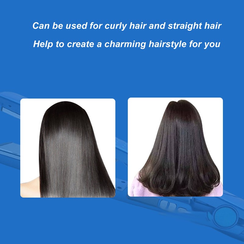 45mm Panel Dual Use Hair Straightener Curler Negative Ion Adjustable