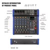 JXSOU DJ Mixer, 10-Channel Audio Mixer Bluetooth Studio Mixer, XLR