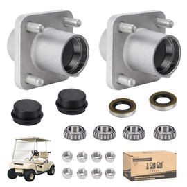 10L0L Golf Cart Front Wheel Hub Assembly for Club Car DS G&E 1974-2003, 2 Pack with Bearing Seals Kit, Replace OEM 1011892, 11011102, 1011153, 1011889, 1011894