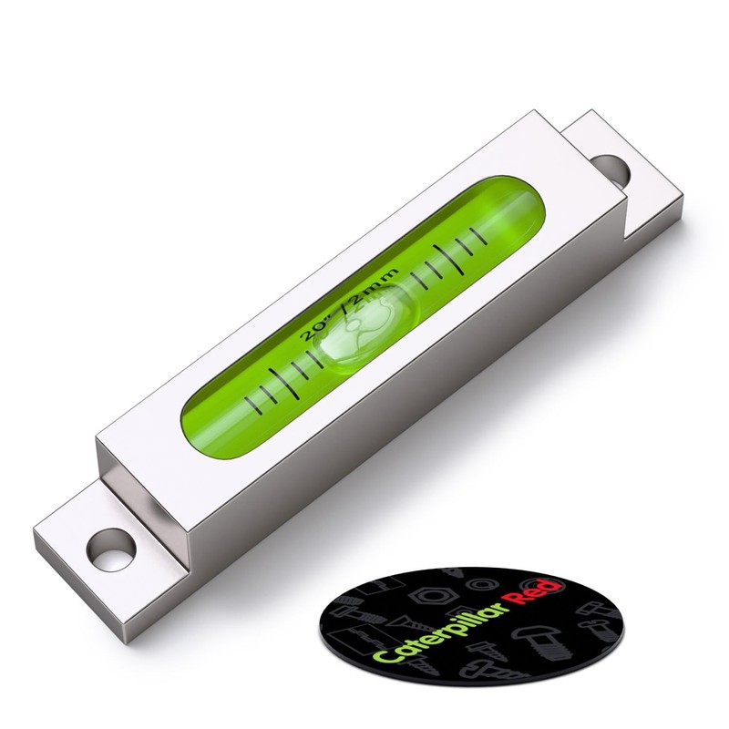 Metal Precision Level, Glass Vial, Spirit Bubble Level, Accurate, Green,