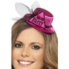 Smiffys Hen Party Hat with Hairclip and Veil - Pink