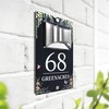 Custom Signs Solar Illuminated Modern Anthracite Grey House Number Sign