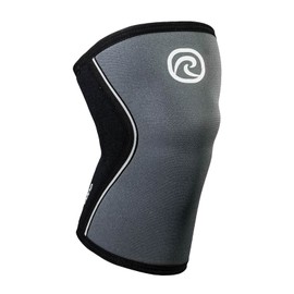 Rehband Knee Support for Weight Training, Knee Support for Cross Fit and Heavy Training, Knee Sleeve Made of 5 mm Neoprene, in Many Colours and Sizes, Unisex, Colour: Steel Grey, Pack of 1, Size: L