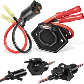 8M4000953 8M4000954 Trolling Motor Guide Power Plug and Receptacle Set, 2-Prong,12V, 24V, 36V Trolling Motors, Marine Boat Male Female Trolling Motor Quick Connector Electrical Plug Socket Kit