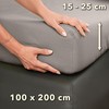 Studio Basic Fitted Sheet 100 x 200 cm, 100% Combed