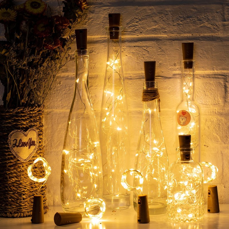 Brightown Wine Bottle Lights with Cork, 20 Pack 20 LED