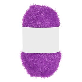 PATIKIL 1 Skeins 109 Yards Scrubbie Yarn, Sparkle Yarn Polyester Scrubbie Sparkle Red Heart Glass for Dishcloths Crocheting Knitting Blanket Rug Sweater Scarf Hat, Rose Purple