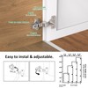 Cosycove Half Overlay Cabinet Hinge(10pcs), 105° Frameless European Cabinet Door