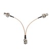 BNC Splitter Cable 1 Male to 2 Female RG316 15CM