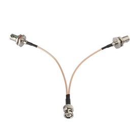 BNC Splitter Cable 1 Male to 2 Female RG316 15CM Y Type 50Ω Pack of 1