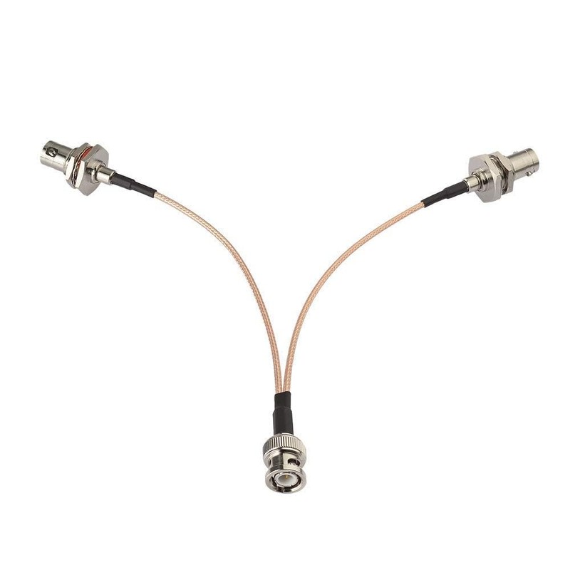 BNC Splitter Cable 1 Male to 2 Female RG316 15CM