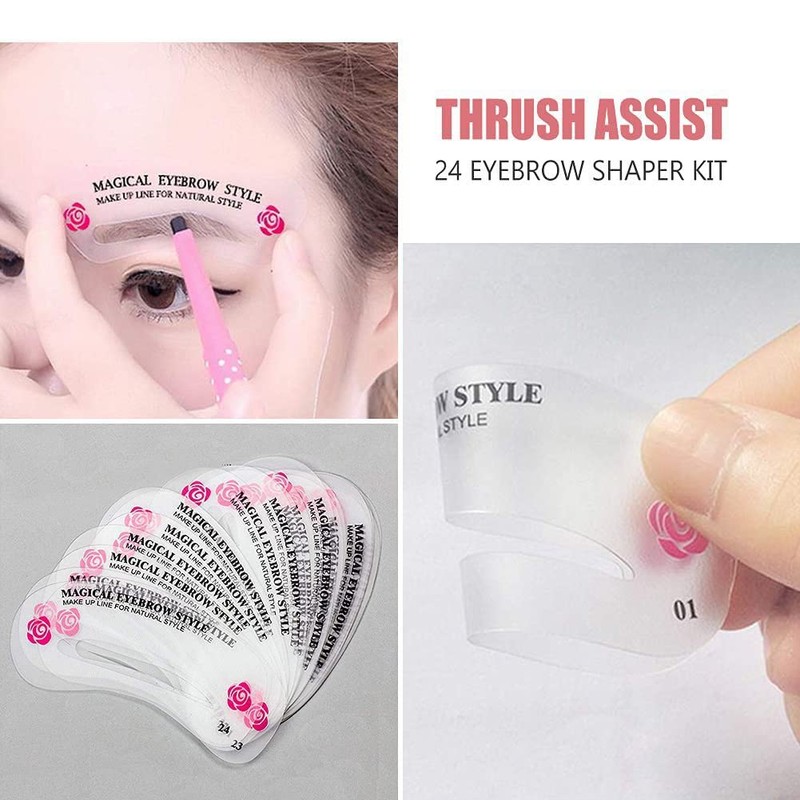 Eyebrow Stencils Kit, 24PCS Reusable Eyebrow Stencils Reusable Eyebrow Template