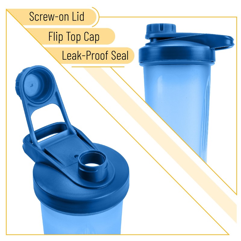 Mr. Pen- Shaker Bottles for Protein Mixes with Twist Cap,