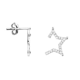 SOFIA MILANI - Women's Earrings 925 Silver with Zirconia Stones - Star Stud Earrings, Sterling Silver, Zircon