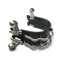 AJ Tack Ladies Black Bumper Spurs with Rowels