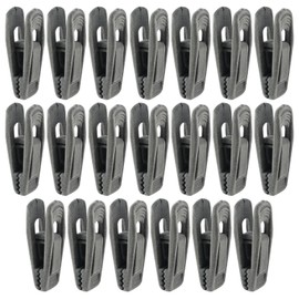 Litoexpe 20 Pcs Grey Velvet Hangers Clips, Pants Hangers Velvet Clips, Strong Finger Flocked Clips for Thin Felt Hangers