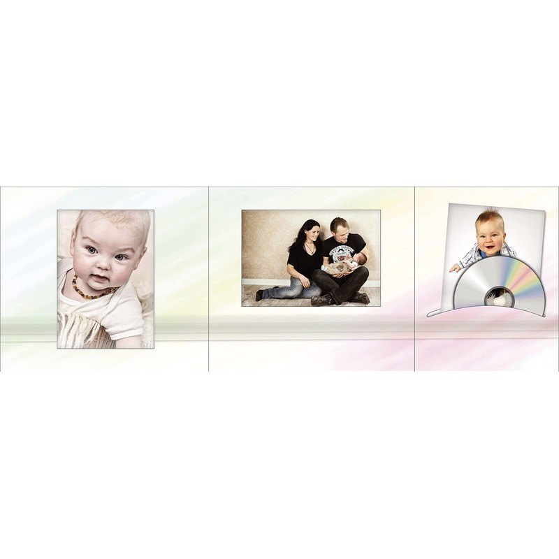 Pack of 1-100 pieces. Leporello Portrait Folder for 13 x