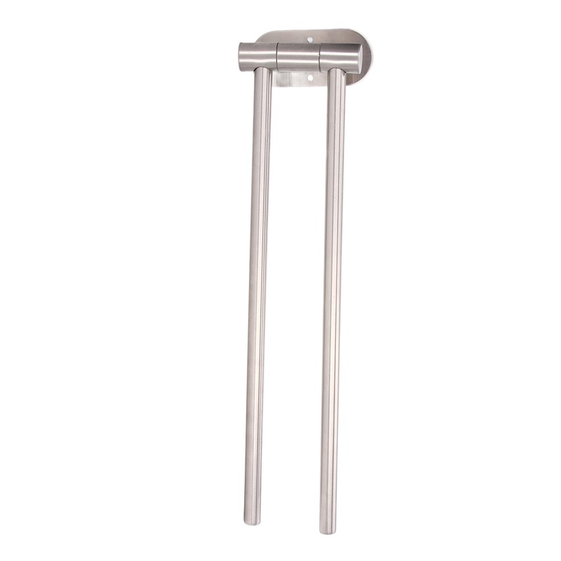 Stainless Steel Toilet Paper Bracket Single Seat 2 Poles Rotatable
