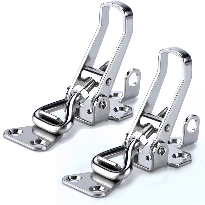 Marinebaby 2PCS Toggle Latch Clamp Stainless Steel Cabinet Hinge Lockable