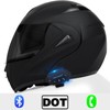 Motorcycle Bluetooth Modular Helmet, DOT Approved Dual Visor Full Face