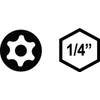 VEGA T15 TORX Security Bits. Professional Grade ¼ Inch Hex