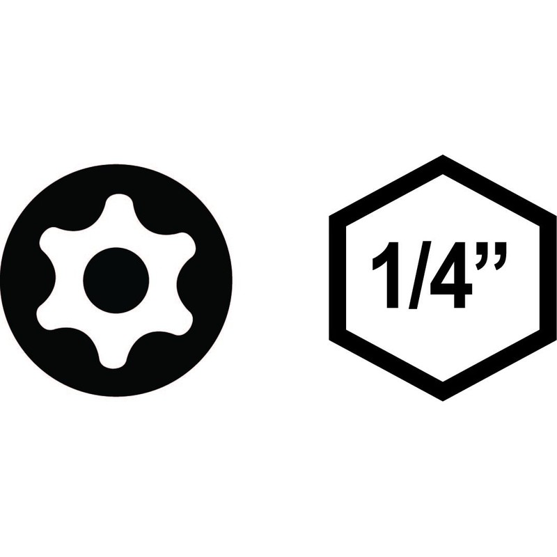 VEGA T15 TORX Security Bits. Professional Grade ¼ Inch Hex