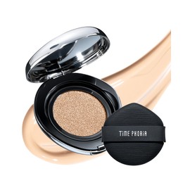 TIMEPHORIA Timeless Lumina Matte Cover Cushion - Base de Maquillaje de Alta Cobertura y Larga Duración (12H), Maquillaje para Piel Grasa y Mixta, Acabado Mate Natural con Efecto Blur y Anti-oxidación, 11g(02 Birch)