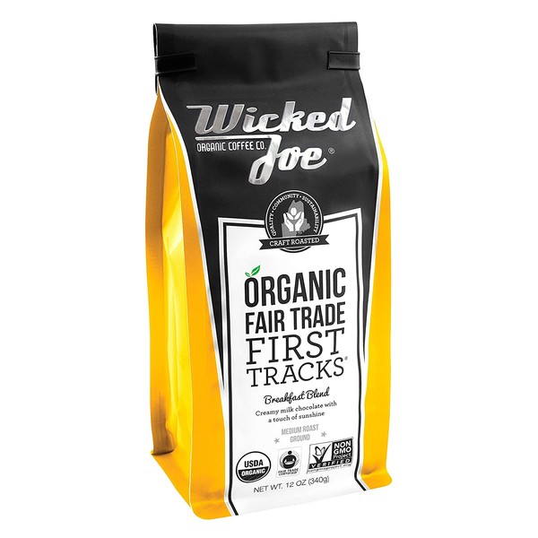Wicked Joe Coffee Breakfast Blend Ground, 12 oz, Yellow