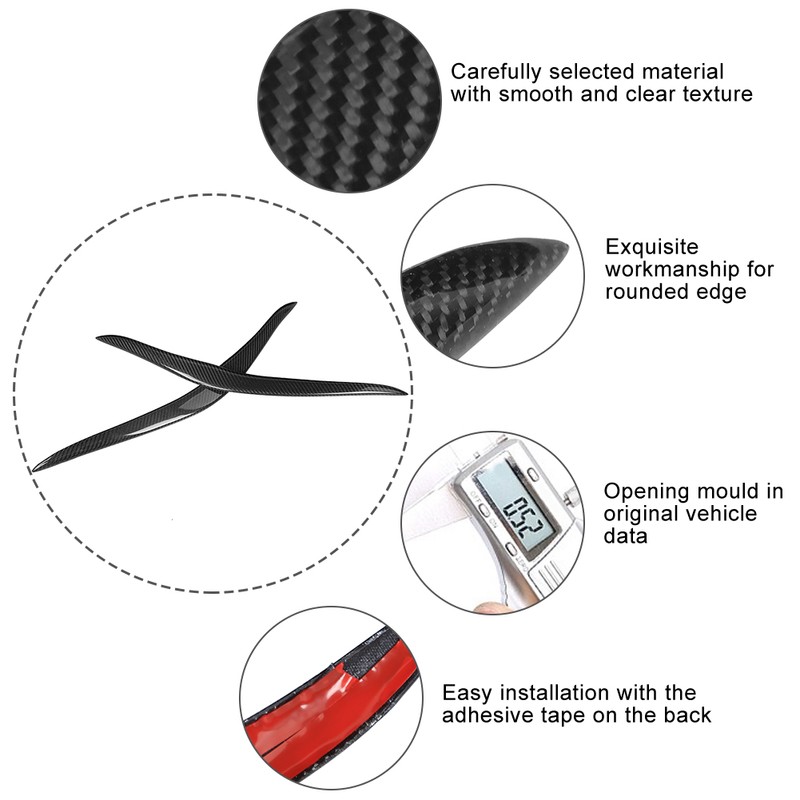 Carbon Fiber Car Headlight Eyebrow Eyelids Fits for F87 M2