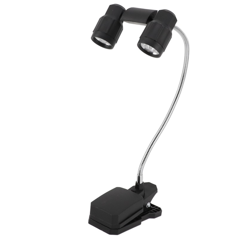 Clip On Light LED Double Headed 360 Degree Adjustable Rotatable