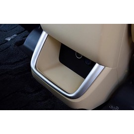 ANUNFRRE Car Accessories Fit for Toyota Highlander 2014-2019 ABS Interior Rear Storage Box Cover Trim 1PC Set （Matte Silver）