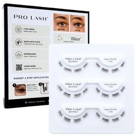 Pro Lash SoftWear Professionally Styled Lash Clusters - Seamless, Lightweight Lashes - 7-Day Cluster Eyelash Extensions - Waterproof Lashes Clusters - 3 Sets - Classic Shorties No. 05 Black