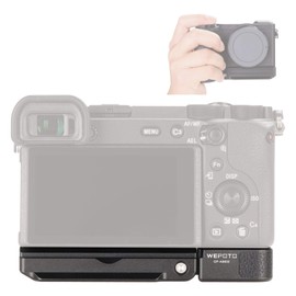 WEPOTO A6600 Hand Grip Quick Release Plate L Bracket QR Plate Compatible with Sony a6600 Camera -Aluminium Leather
