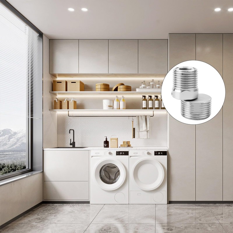 HERKINDNESS S Stainless Steel Connector, Pack of 2 Shower Tap