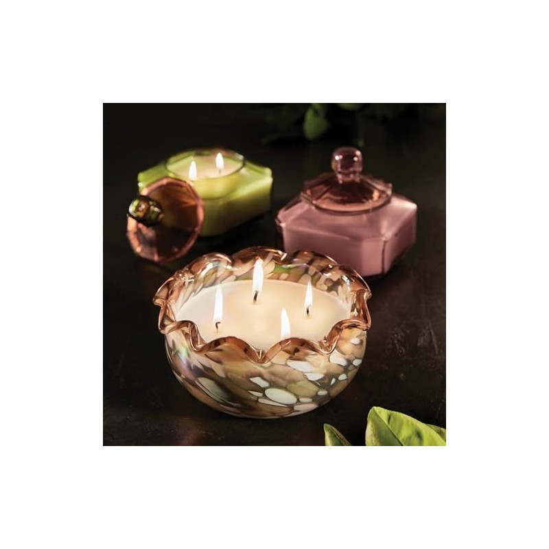47th & Main Scented Candles Ruffle Glass Candle, 7" Dia