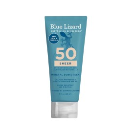 Blue Lizard Sheer Mineral SPF 50 Sunscreen Lotion, Zinc Oxide, 100% Mineral...