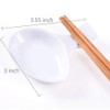 Woonsoon 5 Pcs Ceramic Chopsticks Holder，Chinese Porcelain Chopstick Rest Spoon