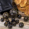SIQUK 15 Pieces Polyhedral Dice Set with Bags D3-D100 Dice