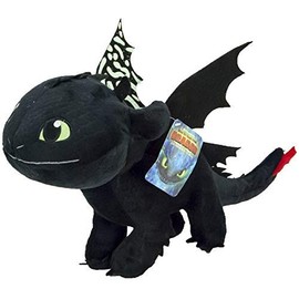 playbyplay HTTYD Dragons How to Tran Your Dragon 3 Toothless Night Fury Plush Toy, Black, 30 cm, Glow in the Dark