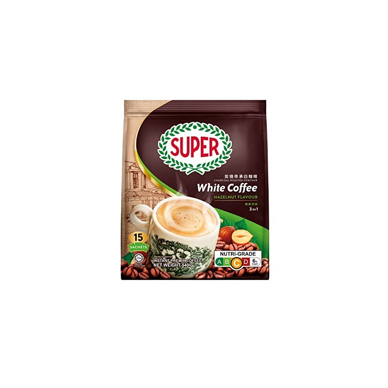 SUPER Charcoal Roasted White Coffee Hazelnut
