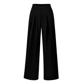 BTFBM Women High Waist Palazzo Pants Fall 2025 Casual Wide Leg Trousers Loose Work Office Business Suit Pant Pockets(Black, XX-Large)