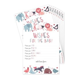 Manta Makes Wishes for baby or baby predictions 10 cards per pack, baby shower games, baby games for boy or girl party pack, baby-shower games, baby shower game (Wishes for baby)