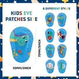 XENQITO 8 Stück Augenpflaster Kinder, Amblyopie Augenklappen Kinder, Bunte Cartoon Wiederverwendbare Augenklappen, für Brillen Behandeln Faule Auge Amblyopie Strabismus, Eye Strabismus Augenpflaster