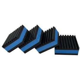 American Built Pro Rubber Anti-Vibration Isolator Pads – Heavy Duty Blue EVA Pads for Washing Machines, HVAC Compressors, Air Conditioners, Treadmills, Noise Reduction and Shock Absorption (2x2)