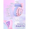 iClever Bluetooth Kids Headphones, BTH13 Cat Ear LED Light Up