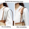 BEUDW Leather Crossbody Strap Shoulder Strap Pads Decompression Shoulder Pads