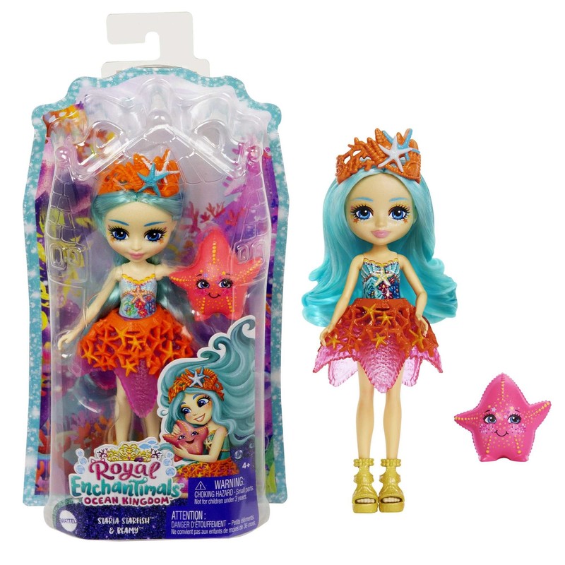 ROYAL ENCHANTIMALS OCEAN KINGDOM STARIA STARFISH & BEAMY Doll