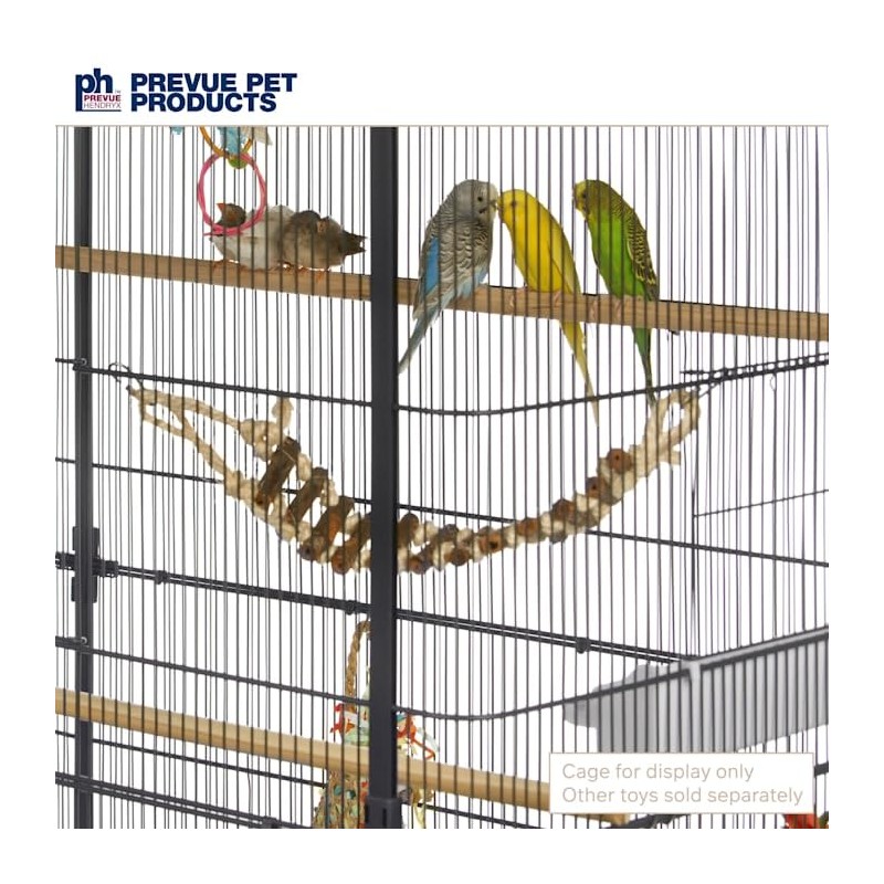 Prevue Pet Products Naturals Rope Ladder Bird Toy, Wood Stairs